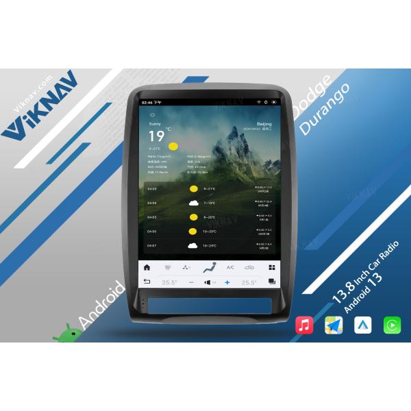 VIKNAV 13.8 inch Car Radio For Dodge Durango 2011-2013 Tape Recorder Android 13 ODM
