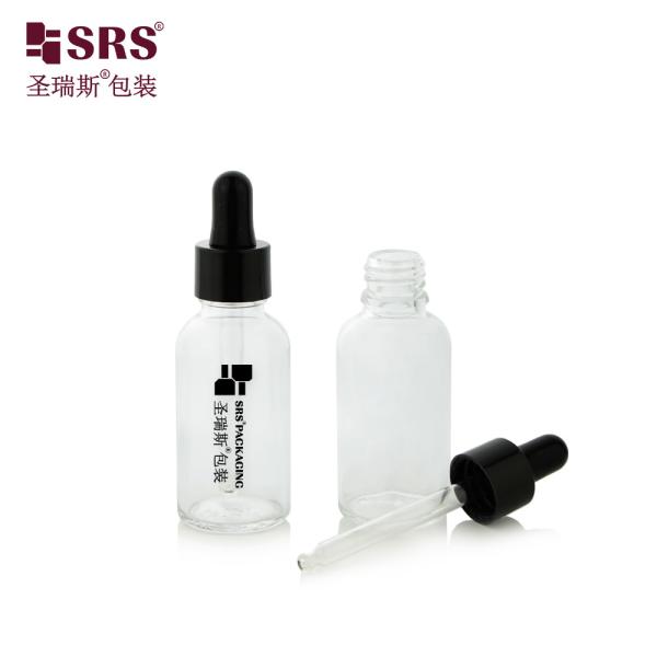 30 ml Claro Cor de estoque Entrega Rápida Pronto para Envio Garrafa Redonda de Vidro