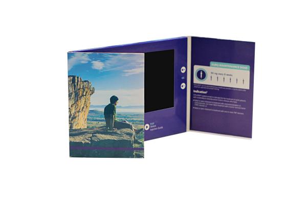 Carte de vœux vidéo LCD 7 pouces pour petites entreprises et invitations