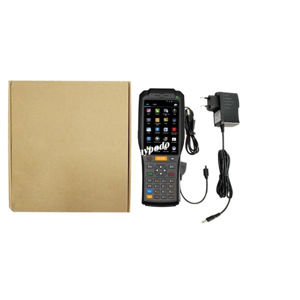 QR Code Handheld Barcode Scanner 4'' 4G Bluetooth 4.0 With NFC RFID Printer Bulit In