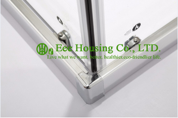 Shower room Aluminum Frame Square Sliding Shower Cabin Interior Glass Doors,Premium Instrument Shower Leak Free Sliding