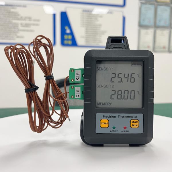Temperature Testing Equipment Digital Dual Channel Thermometer with K type Thermocouple