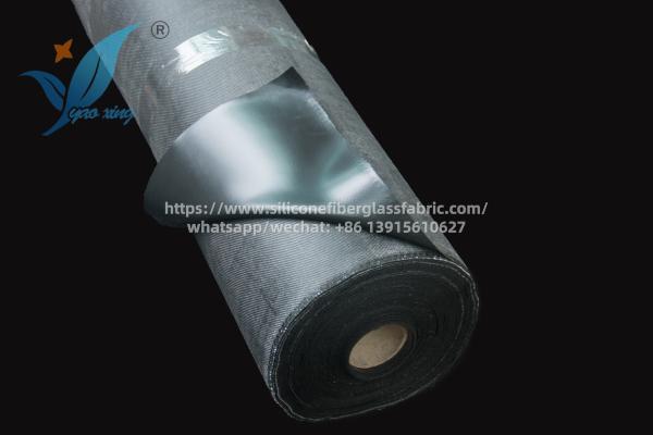 Tissu en fibre de verre recouvert de silicone noir Utilisation industrielle lourde