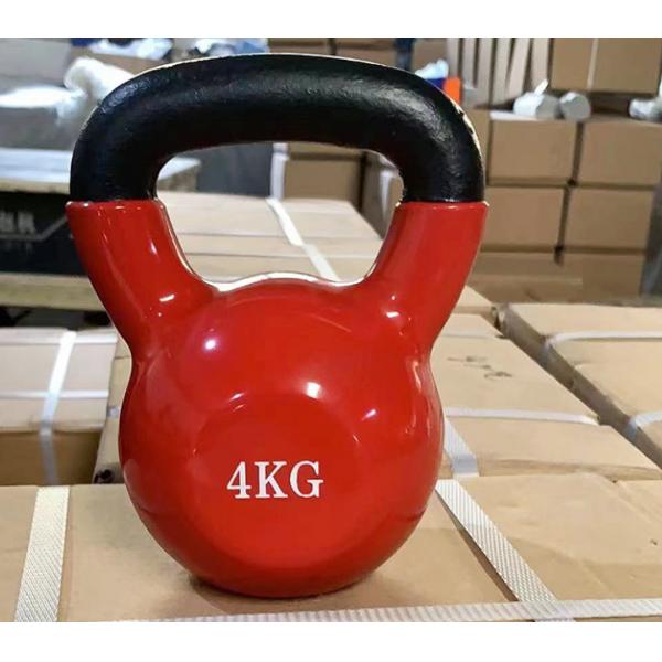 Colorful Cast Iron Kettlebell Neoprene Dipping for Custom Logo Gym Equipment in Purple