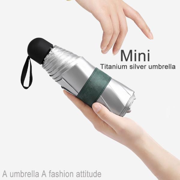 Mini Pocket Manual Umbrella with Customized Logo Print and Aluminium Fiberglass Ribs