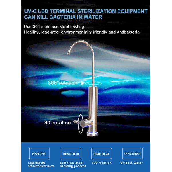 High Quality Long Handle Drinking Modern 304 Stainless Steel Sink Taps Kitchen Faucet With UV