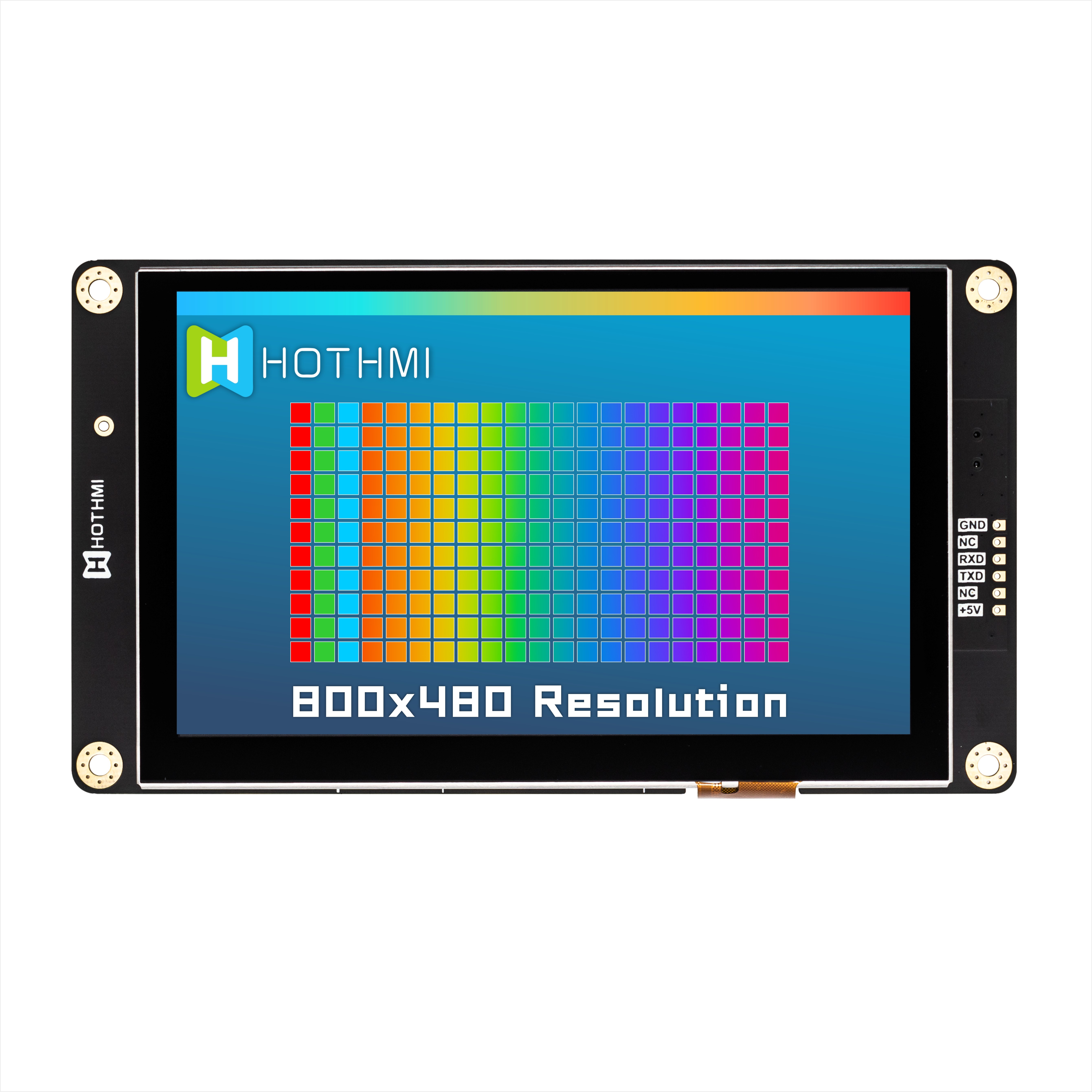 5 индикаторная панель модуля экрана 800x480 UART TFT LCD дюйма умная серийная с емкостным касанием