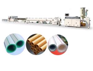 シングルスクリューPPRパイプエクストルーション生産ライン プラスチックエクストルーダー製造機械 PPRガラスファイバーパイプエクストルーション製造機械