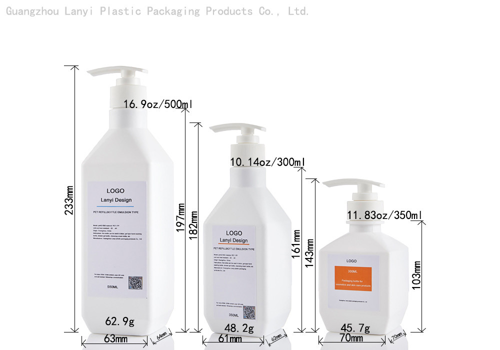 пластиковый насос шампуня 350ml разливает по бутылкам для сливк тела лосьона