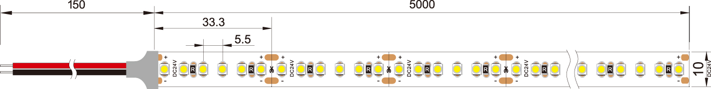 Высокие прокладки 60LEDs 120LEDs 240LEDs СИД CRI95 3528 SMD для офисных зданий