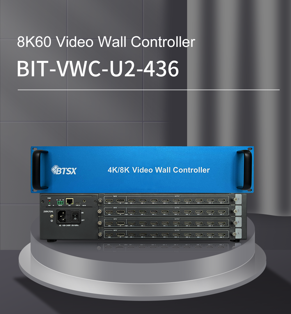 8K60 Video Wall Processor with Modular Card Design and 32 Output Channels for Seamless Multi-Screen Display