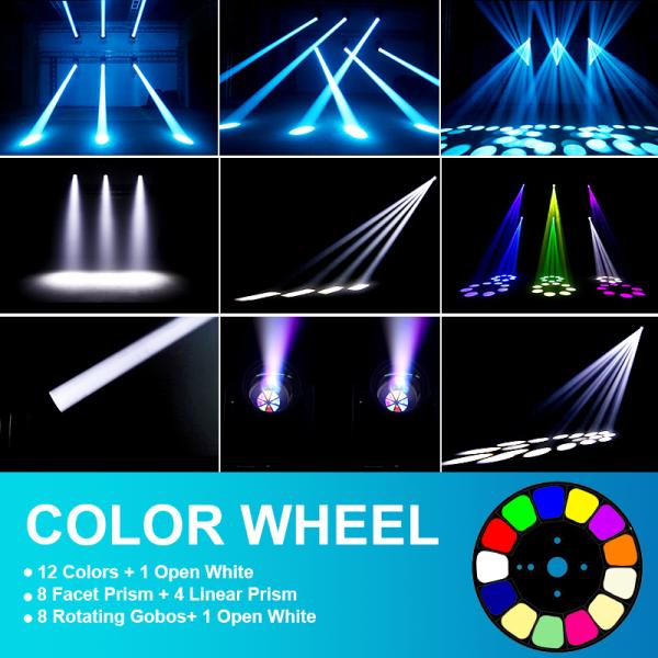 Outdoor IP66 LED 200W Beam Moving Head Light Sharp Beam Stage Effect Lighting for Night Club DJ Disco Show Outdoor Wedding Party