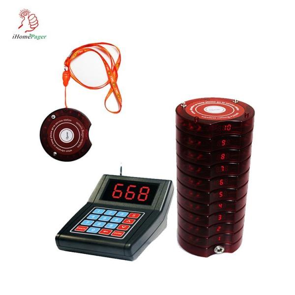 Wireless 433.92 Free queue guest pager system for restaurant managing waiting customer
