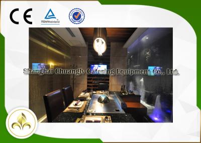 Precipitador eletrostático Teppanyaki que cozinha a tabela da grade de Hibachi do restaurante da placa
