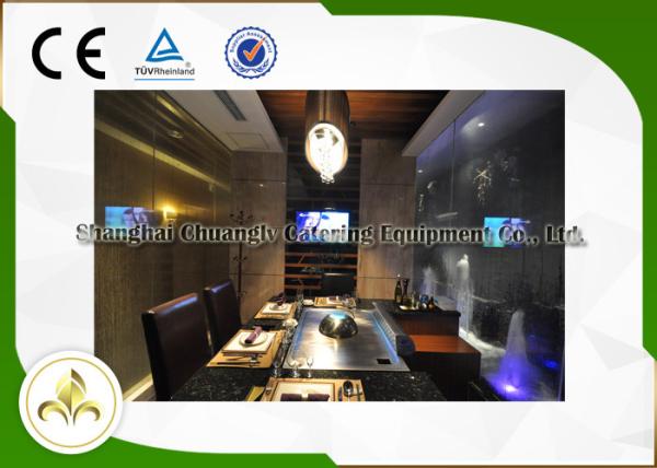 Precipitador eletrostático Teppanyaki que cozinha a tabela da grade de Hibachi do restaurante da placa