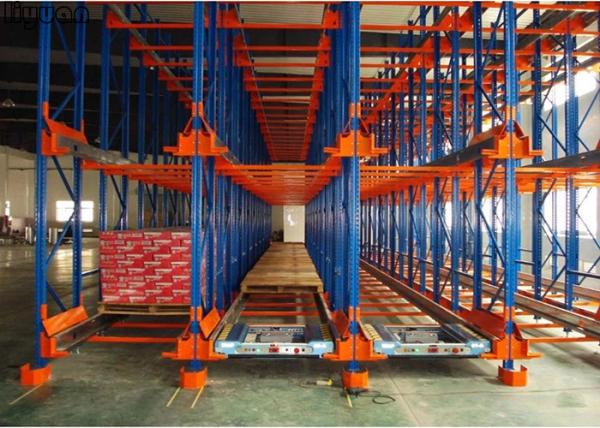 High Density Q235 Steel Pallet Racking Radio Shuttle Shelving Easy Operation