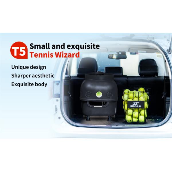 SIBOASI T5 APP Control Mini Shooting Tennis Machine Ball for Training