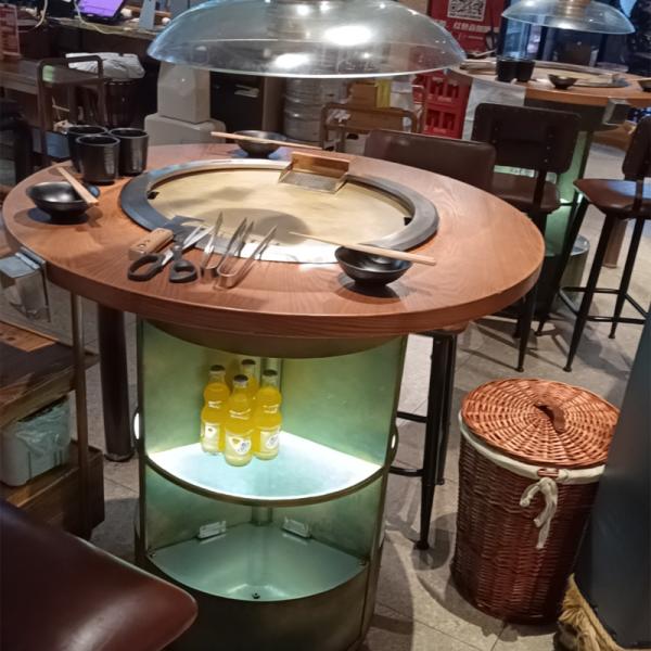 GREENARK Small Electric Copper Teppanyaki Grill Table