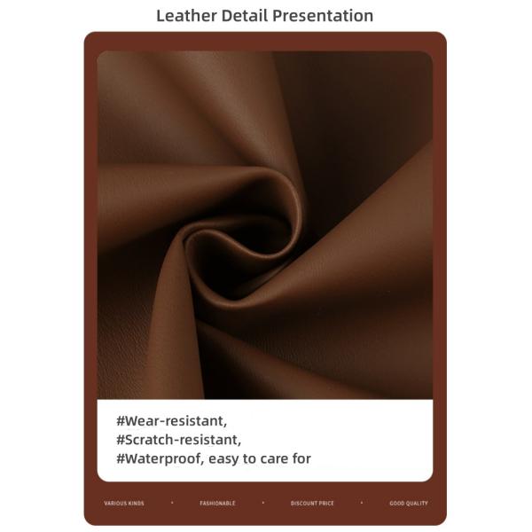 Waterproof PVC Leather For Furniture Upholstery NAPA  French Terry Base