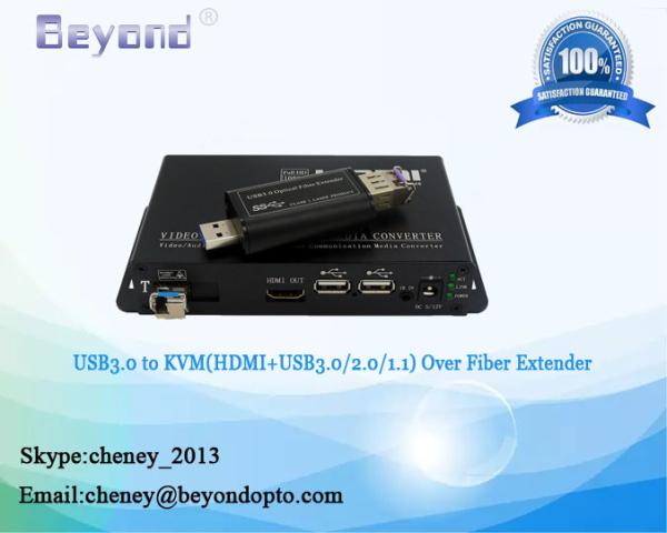 KVM with USB3.0/2.2/1.1 fiber optical converter,USB3.0 to KVM (HDMI +USB3.0) Fiber optic converter,