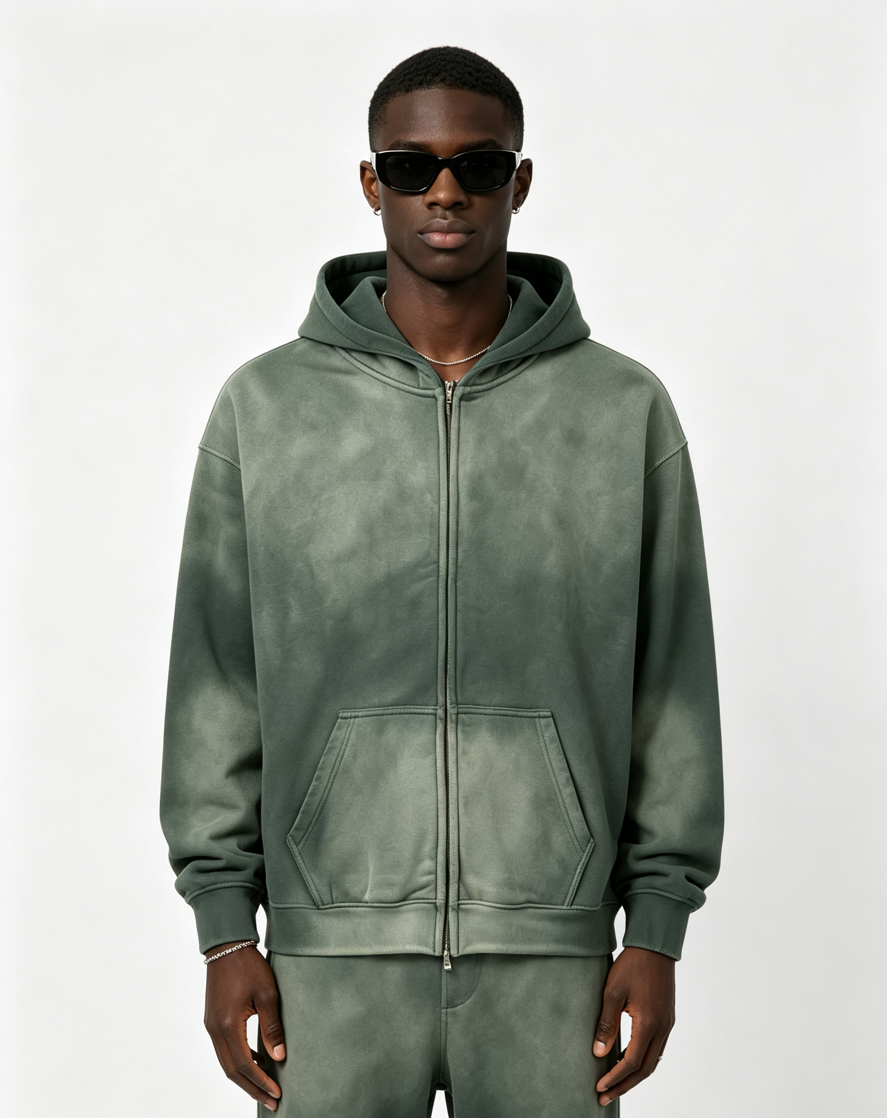 Men’s Vintage Washed Hoodie & Jogger Set 350-400G Oversized Streetwear Casual Tracksuit
