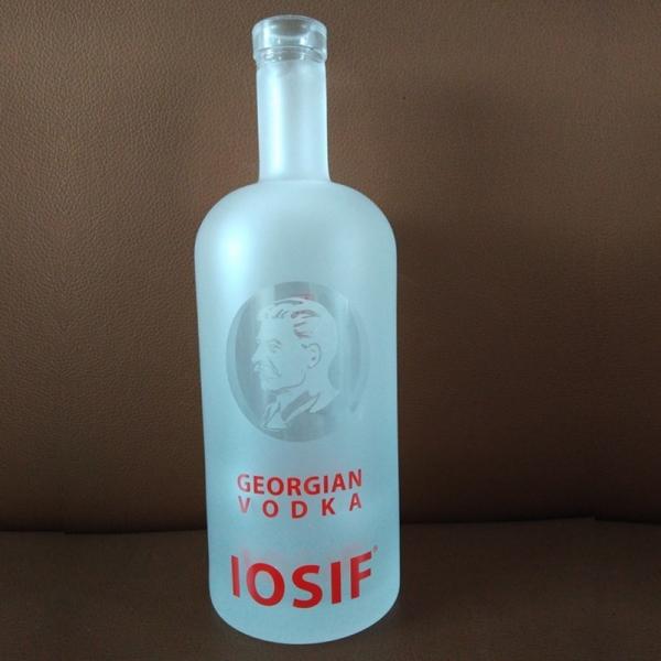 XO/Brandy/Whiskey/Vodka Crystal White Glass Bottle with Decal Surface Handling
