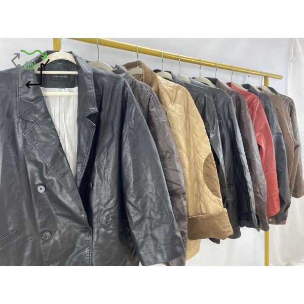 Men's Second Hand Coats American Retro Vintage 2nd Hand Leather Jacket In Bales