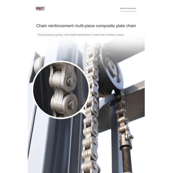 3 Ton battery electric forklift Fowith Onboard Charger 6M Lift Height 2.5M Turning Radius AC Controller 1.2M