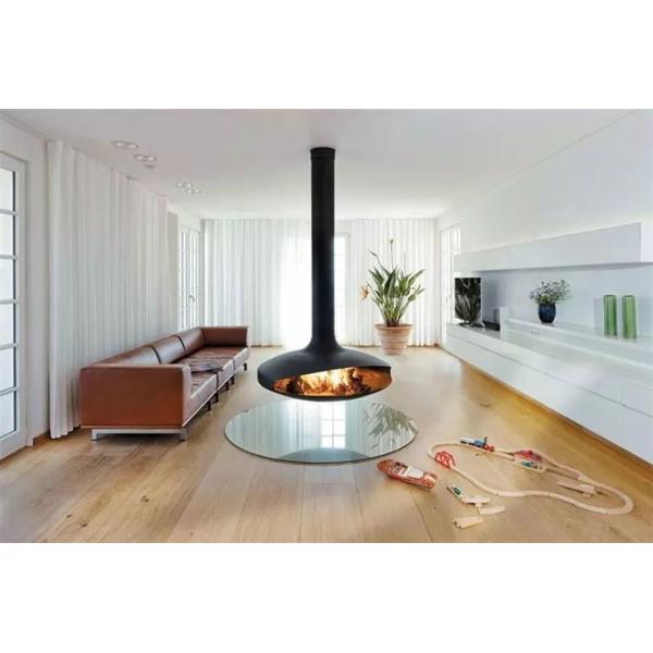 1000mm Hotel Indoor Suspended And Rotating Wood Burning Hanging Fireplace