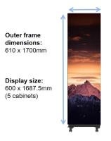All in one Digital Poster Mini COB P0.625/ P0.9/ P1.25/ P1.56/ P1.875mm Cabinet Tamanho 600*337.5mm