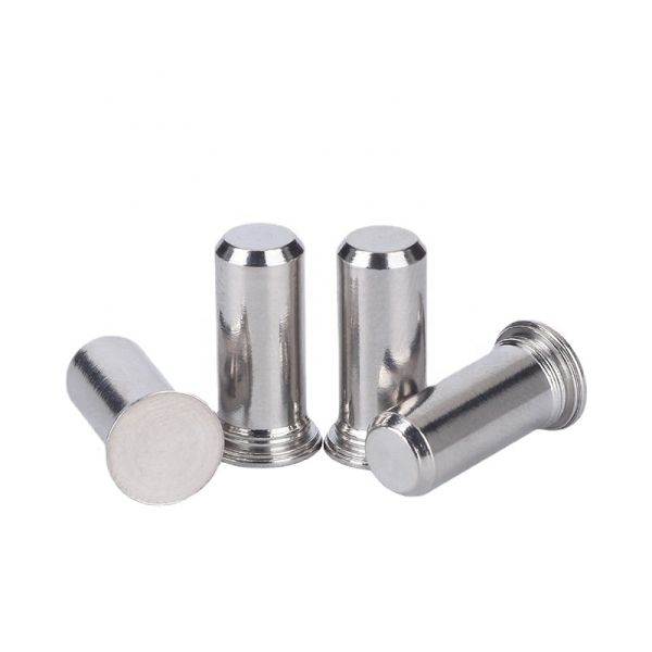 Passivated Finish Self Clinching Pilot Pins Stainless Steel Type TPS Flush Mounted