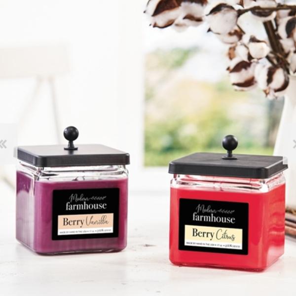 Glass Candle Jar Natural Aromatherapy Candles Home Scents Candles With Square Wooden Lid