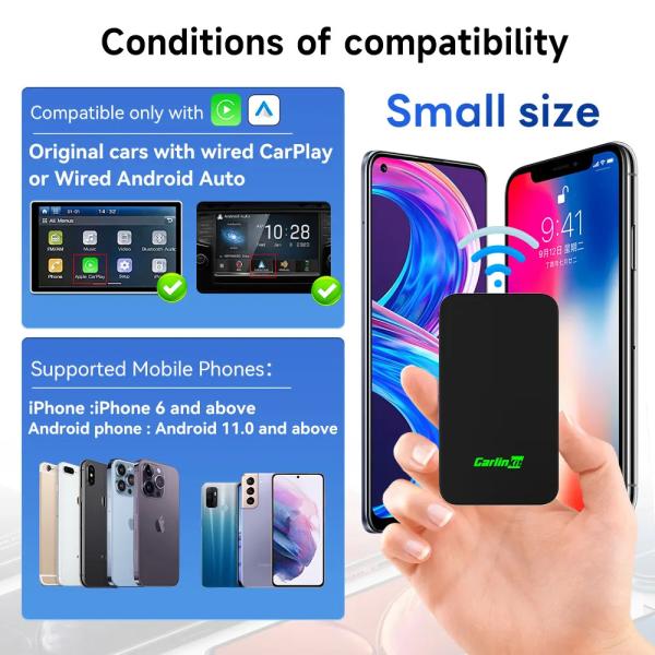 Wired To Wireless Carplay And Android Auto Dongle 2Air Car Smart Box Navigation Google Play Wifi BT Dongle