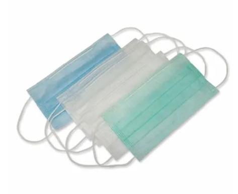 Fluid Resistant Disposable 3 Ply Face Mask Non Woven Melt Blown Fliter Cloth