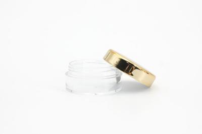 38mm 10ml 5g Clear Cosmetic Jars With Golden Screw Cap