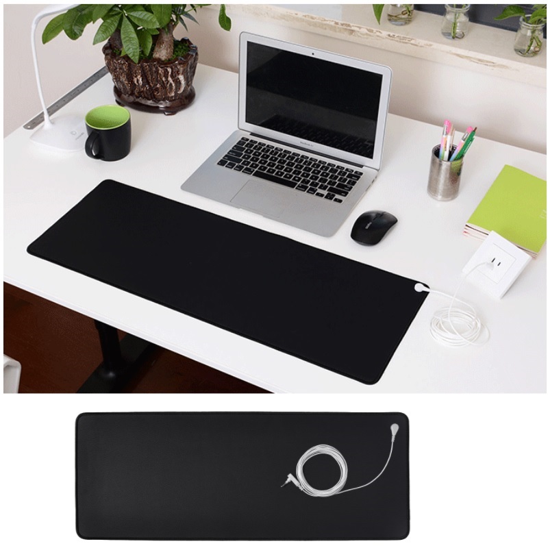 Universal Black Rubber+Leather Grounding Mat 40x60cm Anti-Static ESD Protective Cord Kit Eco-Friendly Office Exercise Mat