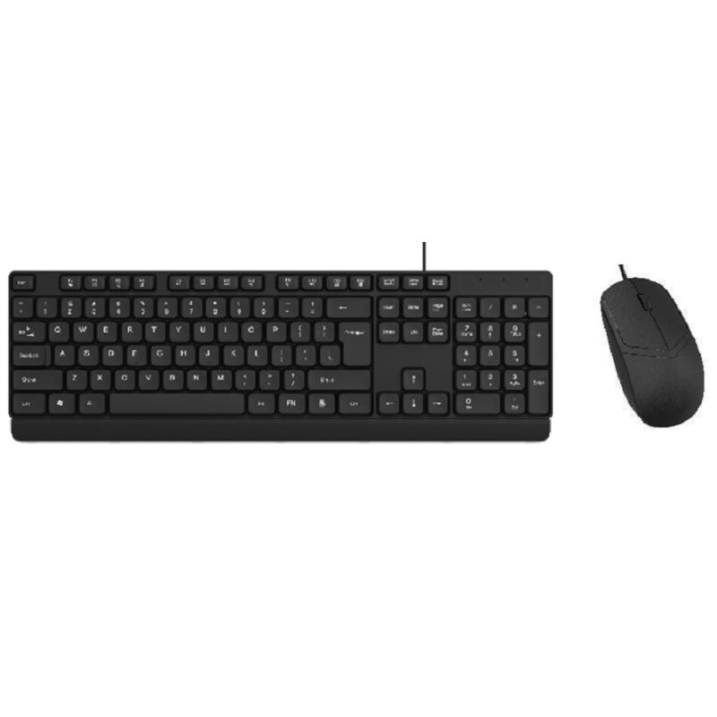 Wired Keyboard and Mouse Combo,104-Key Waterproof, 1200DPI, USB Plug-and-Play,for offices, schools