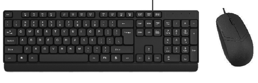 Wired Keyboard and Mouse Combo,104-Key Waterproof, 1200DPI, USB Plug-and-Play,for offices, schools