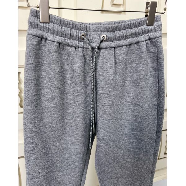 Minimalist Grey Heather Tracksuit Men Quarter Zip Mock Neck Pullover Sweatpants Set Quiet Luxury Cozy Athleisure Outfit Custom