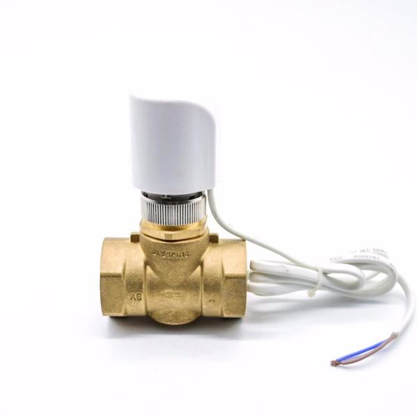 Dn15 Dn20 Dn25 Motorized Brass Water Valve , Two Way Electric Water Flow Control Valve