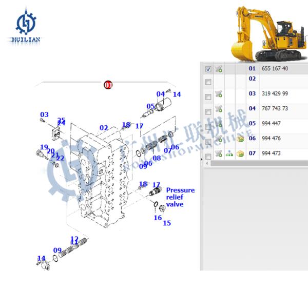 97799240 97799340 Блок управления 65516840 65516740 Сборка клапанов управления для экскаватора KOMATSU PC3000-6 PC3000