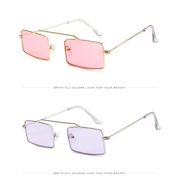 European American Transparent Ocean Sunglasses Single Beam Metal Frame