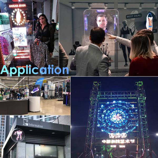 3D Advertising Ad Holographic Fans Hologram Fan 3d Fan Holographic Display