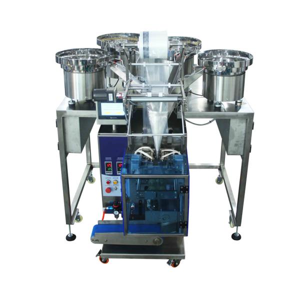 Four Vibrator Bowl  Automatic Small Plastic Bags Medicine Tablet Packing Machine