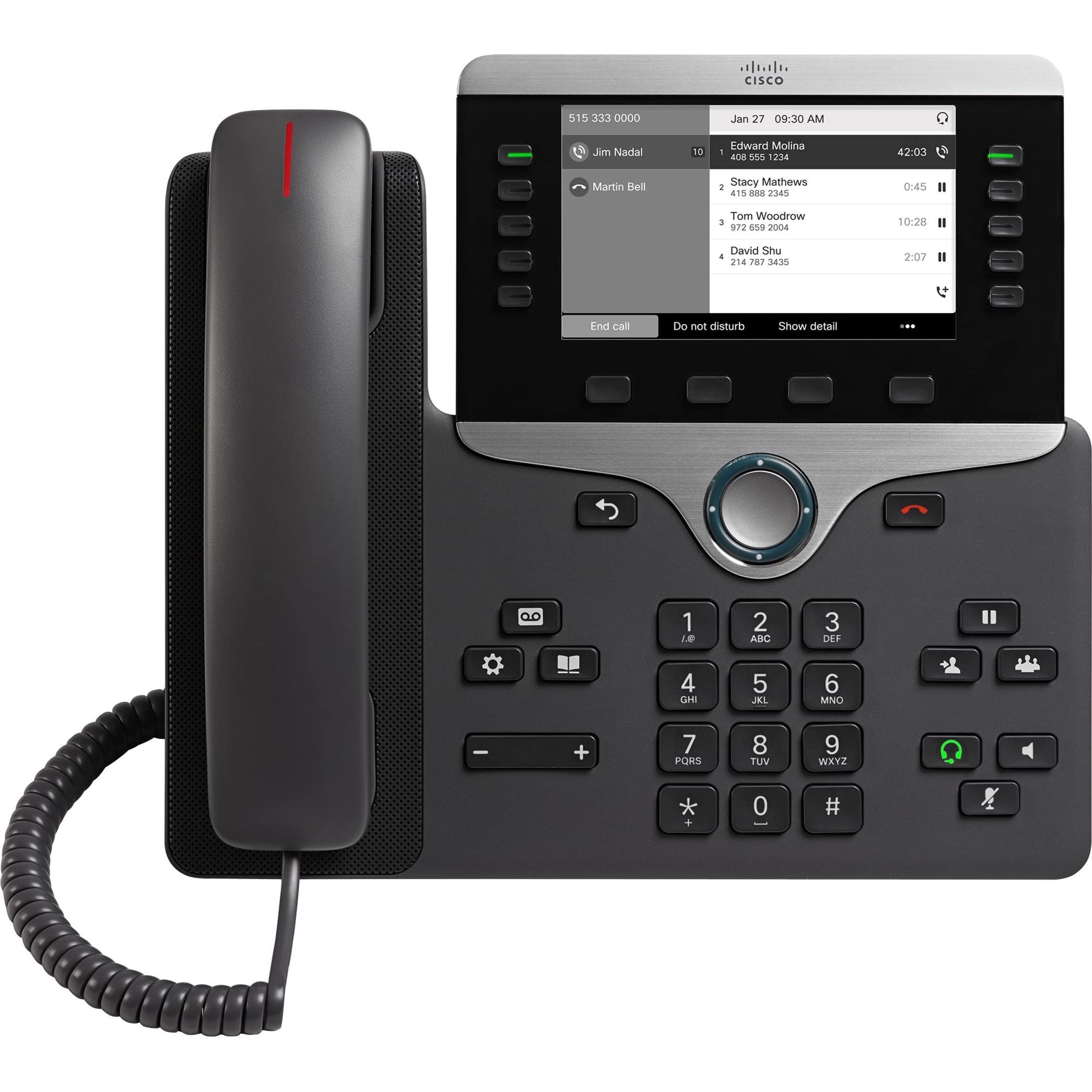 Локальные сети разрешения 10/100/1000 телефона 480 x 272 IP CP-8845-K9 Cisco с кодеками голоса G.729ab