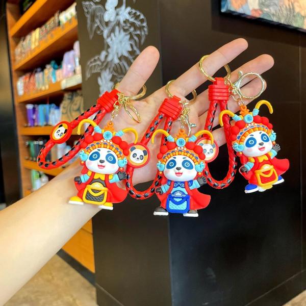 Мягкий силиконовый нержавеющий мультфильм Животные Висячий ключевой цепь Декоративный подвесок Металлический ключевой кольцо Аксессуары