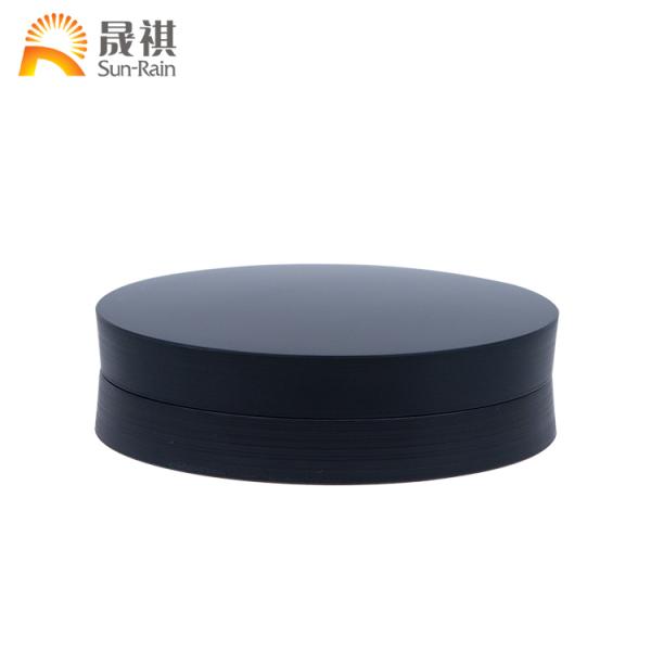 Os ABS plásticos cosméticos do preto do ruge da beleza coram caso com espelho SF0806A