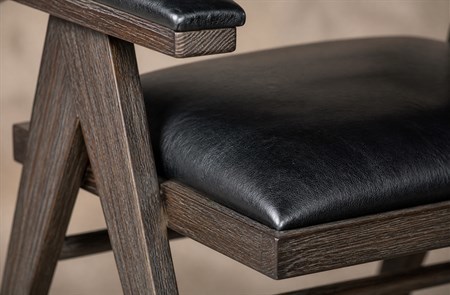 Dark Wood Cane Back Dining Armchair  CYC-031-LE