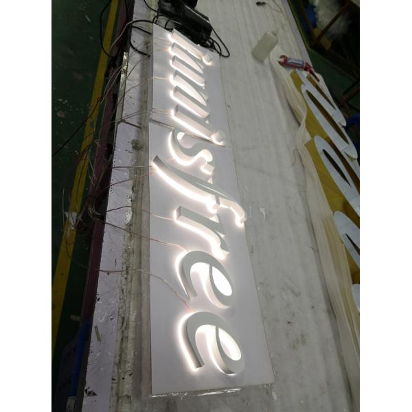 Golden LED Edge Lit Signs Electroplated Brass Finished UL CE RoHs Certified