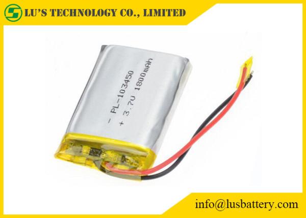 LP103450 3.7V Rechargeable Lithium Polymer Battery 1800mah 0.5C CC